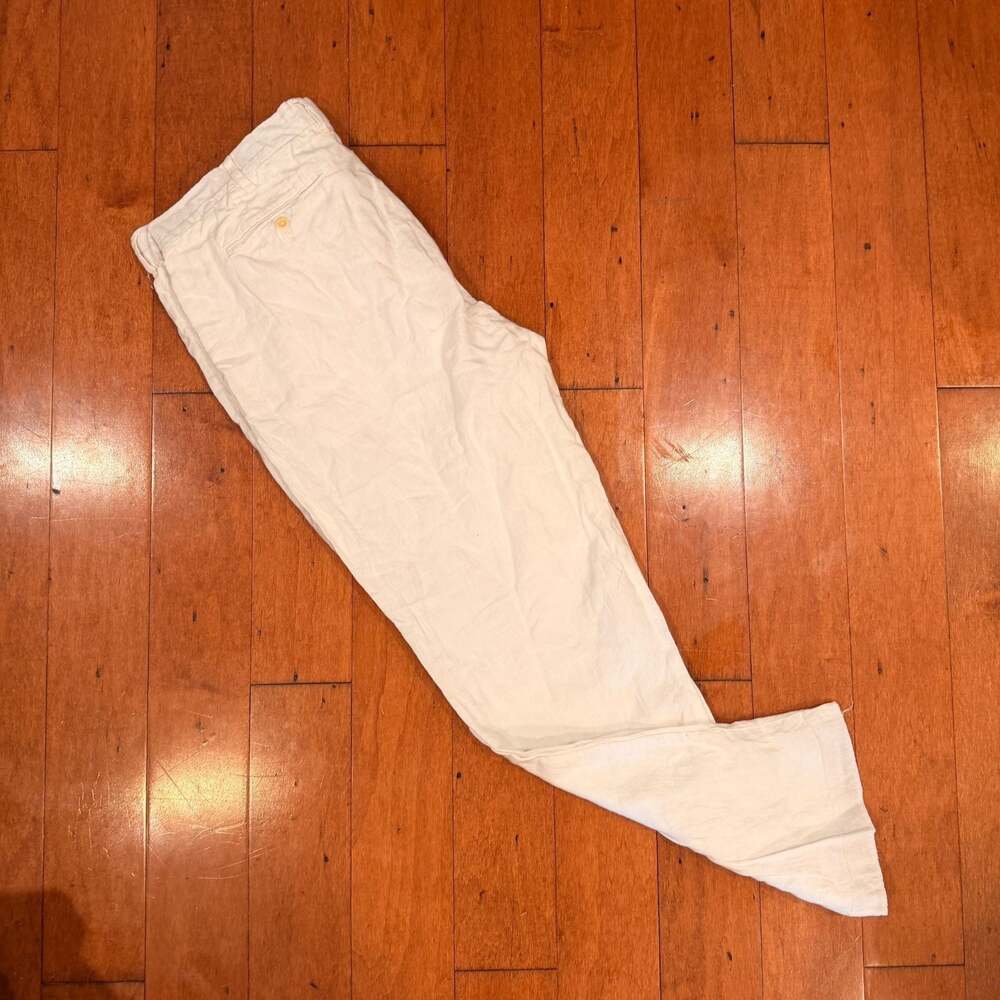 Polo Ralph Lauren Classic Fit Linen Pants White 38x30